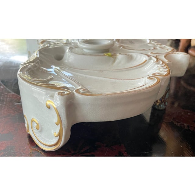 Art Nouveau Porcelain Inkwell, E. Porcher, Paris France, c.1900 For Sale - Image 10 of 17