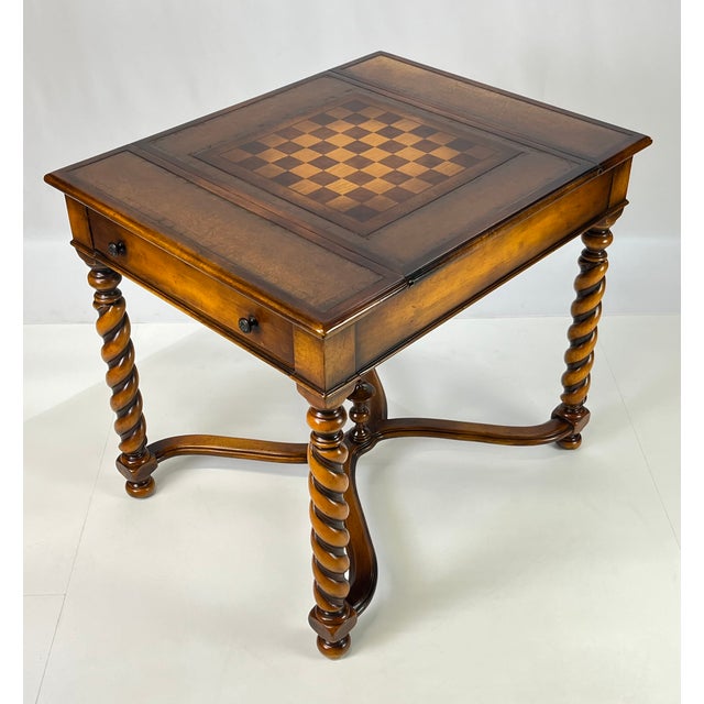 Exquisite game table attributed to Theodore Alexander. Blending 17th-century William & Mary aesthetics with modern...