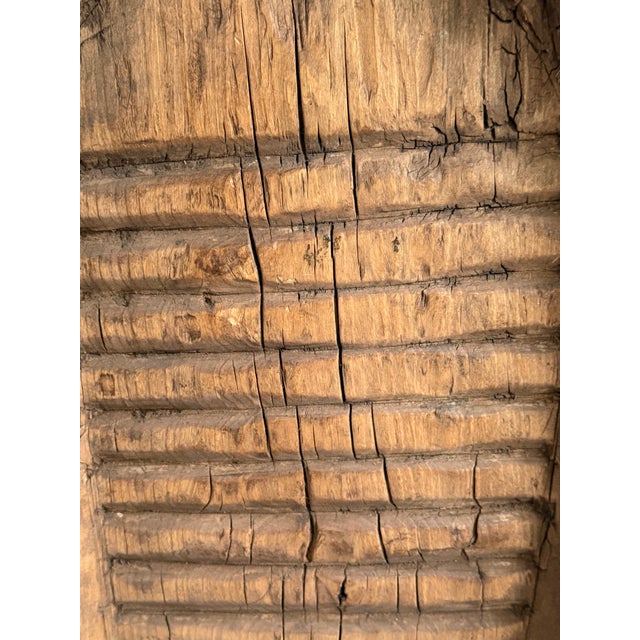 Brown Rustic Vintage Mexican Wooden Washboard For Sale - Image 8 of 9