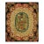 A Gray Background & Brown Border Color With Distinctive Folk Art Style Antique American Hooked Rug For Sale