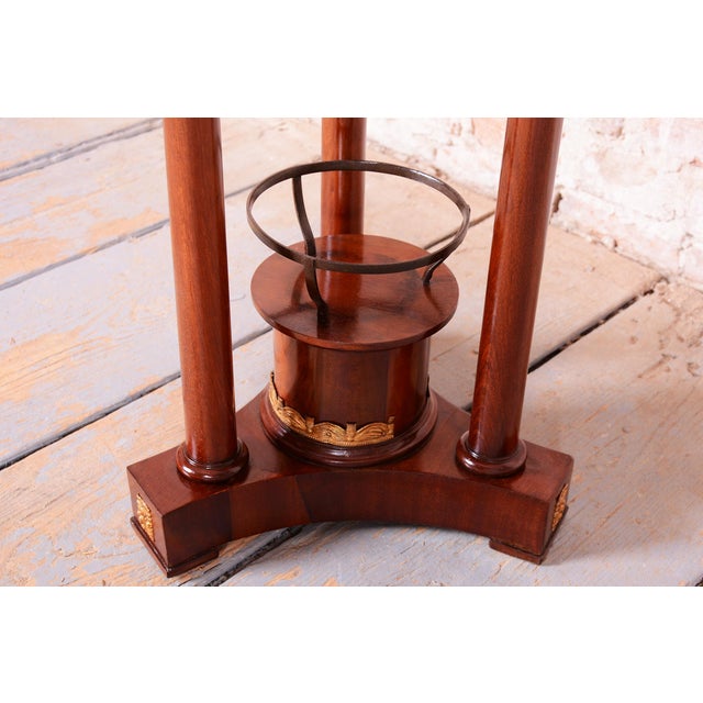 Empire Pedestal in Mahogany and Brass, France, 1820s For Sale - Image 6 of 9