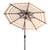 2020s Athens 9Ft Double Top Crank Umbrella, Beige With White Understripe For Sale - Image 5 of 6