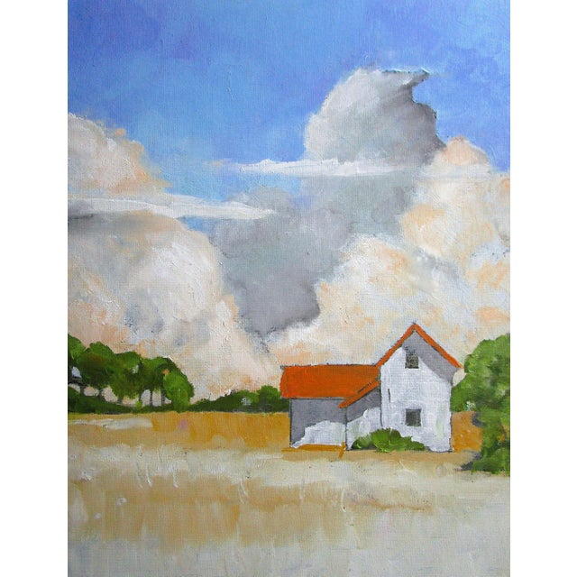 San Joaquin Farmhouse Lynne French 11x14 California Landscape Oil Painting For Sale In Orlando - Image 6 of 6