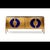 Not Yet Made - Made To Order Handcrafted Brass Sideboard with Sapphire Blue Enamel from Justfurnituress SRL For Sale - Image 5 of 13