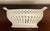 Antique 18th century George III creamware basket with intricate pierced sides and foliate handles. Measures 10 1/4" x 5...