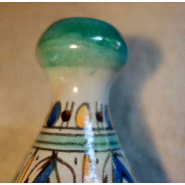Antique Handpainted Morrocan Moorish Vase For Sale - Image 10 of 10