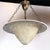 Art Deco Basin Form Acid Etched Green Gold & White Glass Pendant Signed Daum For Sale - Image 12 of 16