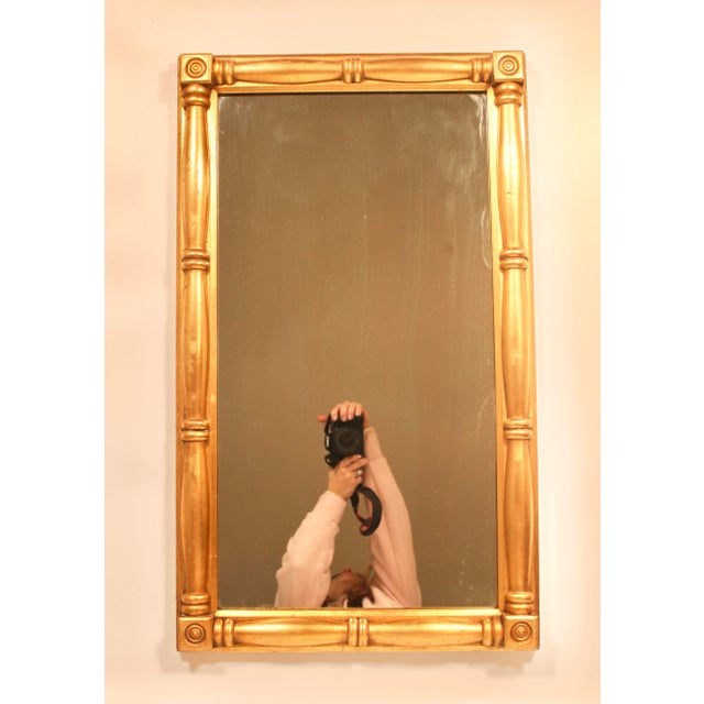 Antique French Bamboo Design Wooden Wall Mirror For Sale - Image 13 of 13