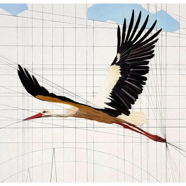 Author: Elmar Magerram, Flight, 99 x 77 cm, inkoilacrylic on canvas