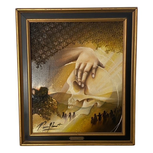 Raymond Poulet, The Lights of Man, 1990s, Oil on Canvas, Framed For Sale