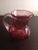 Vintage Pilgrim Cranberry Glass Miniature Pitcher With Clear Applied Handle For Sale - Image 4 of 7