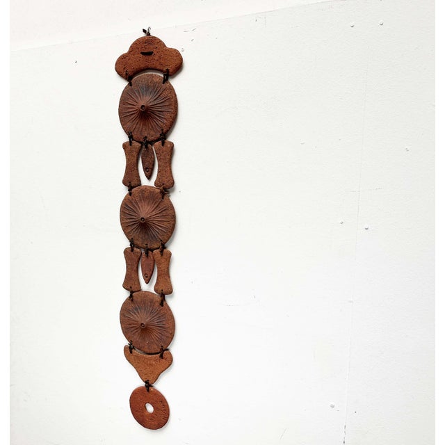 Mid-Century Modern Brutalist Danish Studio Pottery Wall Hanger from Clara Helmich, 1979 For Sale - Image 13 of 18