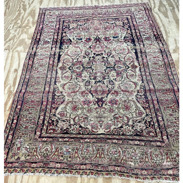 Antique Persian Kermanshah/Laver Carpet, C-1880's, For Sale - Image 9 of 9