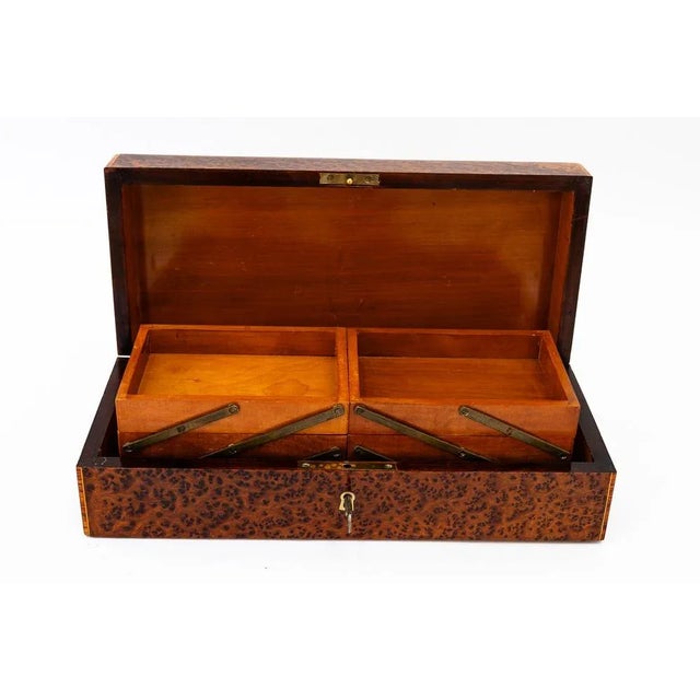 Maple Cigars and Cigarettes Box with Inlay on Edges, 1920s For Sale - Image 6 of 14