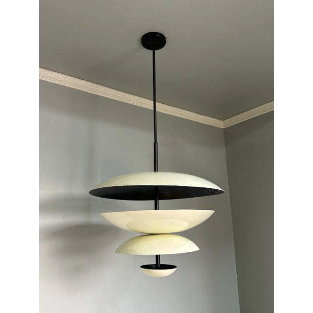 Contemporary Custom Brass Chandelier Light - Handcrafted Home Decor Light Fixture For Sale - Image 4 of 6