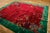 Art Deco 1920s Antique Red Bold Open Field Floral Modern Knotted Wool Chinese Art Deco Rug For Sale - Image 3 of 11