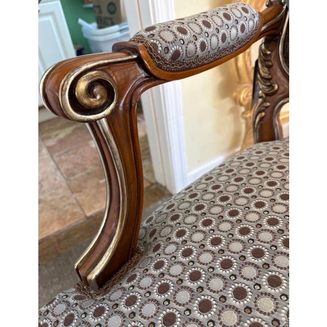 Textile Set of Armchairs and Table by Asnaghi Interiors For Sale - Image 7 of 12