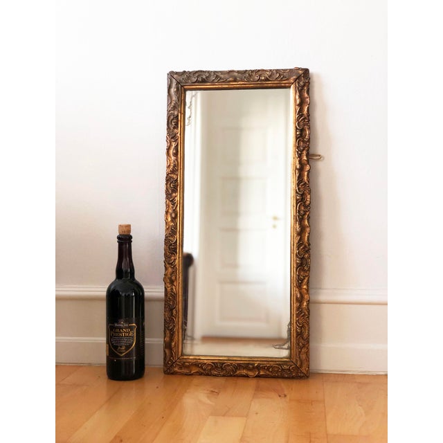 Handcrafted Antique Rococo Full-Length Mirror Belgium, 1900 For Sale - Image 4 of 10
