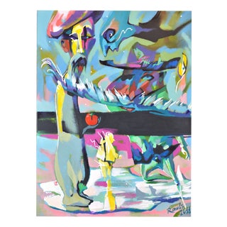 Rauls Zitmanis, Waiting for Inspiration, 2011, Acrylic Painting on Canvas For Sale