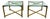 Italian Brass and Glass Side Tables, 1970s, Set of 2 For Sale