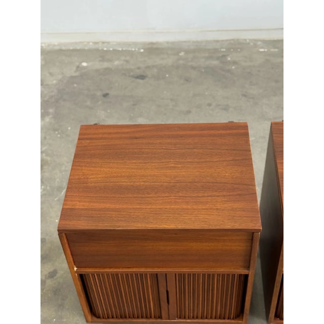 Wood 1960s Dual Storage Tambour Cabinets - Sold Separately For Sale - Image 7 of 11