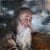 Calling by James Van Fossan | Oil and Charcoal on Cradled Panel Portrait of a Bearded Man For Sale