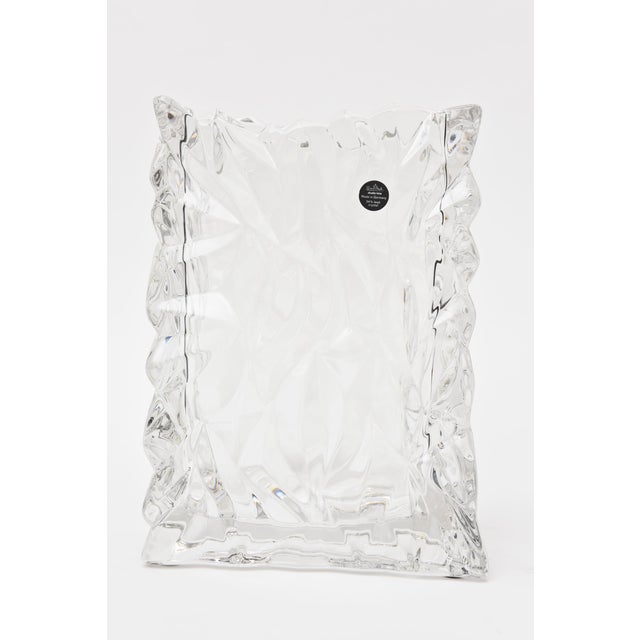 1960s Vintage Rosenthal Crystal Crushed Paper Bag Glass Vase For Sale - Image 5 of 8
