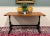 Antique English Bakers Table Sofa Entry Hall Kitchen Island With Cast Iron Base For Sale - Image 12 of 18