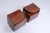 Classy pair of vintage nightstands dating from around 1940, showcasing the elegance of the Art Deco period. The balanced...