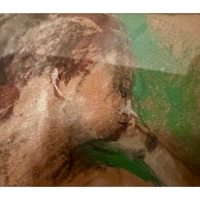 Mid-Century Modern Mid 20th Century Female Nude by Mid 20th Century Female American Artist Lena Gurr in Pastels For Sale - Image 3 of 5