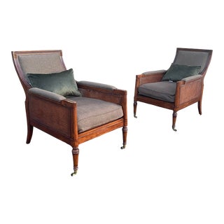Ralph Lauren Cane Regency Chairs - a Pair For Sale