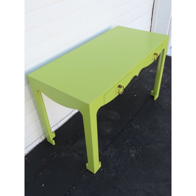 Bungalow 5 Villa and House Jordan Collection Painted Green Writing Desk 6920 For Sale - Image 4 of 18