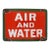 Vintage Air and Water Porcelain Sign For Sale