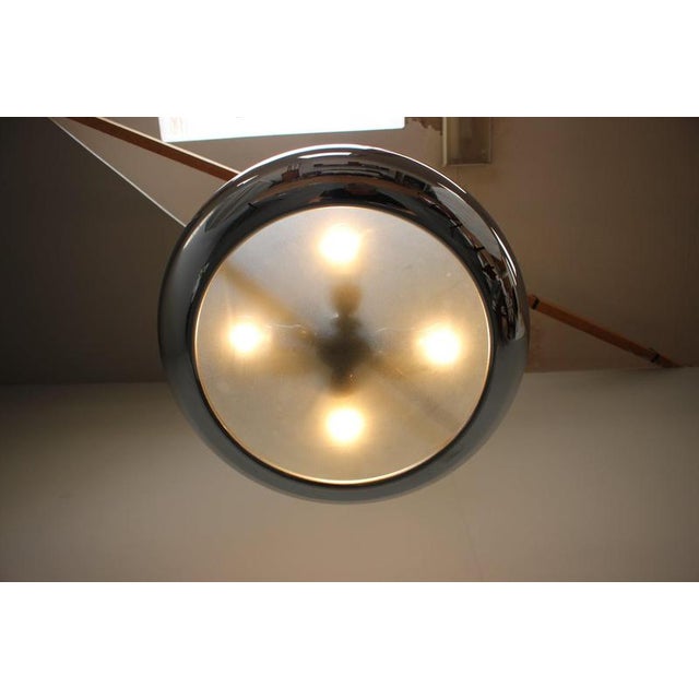 Bauhaus Bauhaus UFO Pendant Lamp by Josef Hůrka for Napako, Czechoslovakia, 1930s For Sale - Image 3 of 15