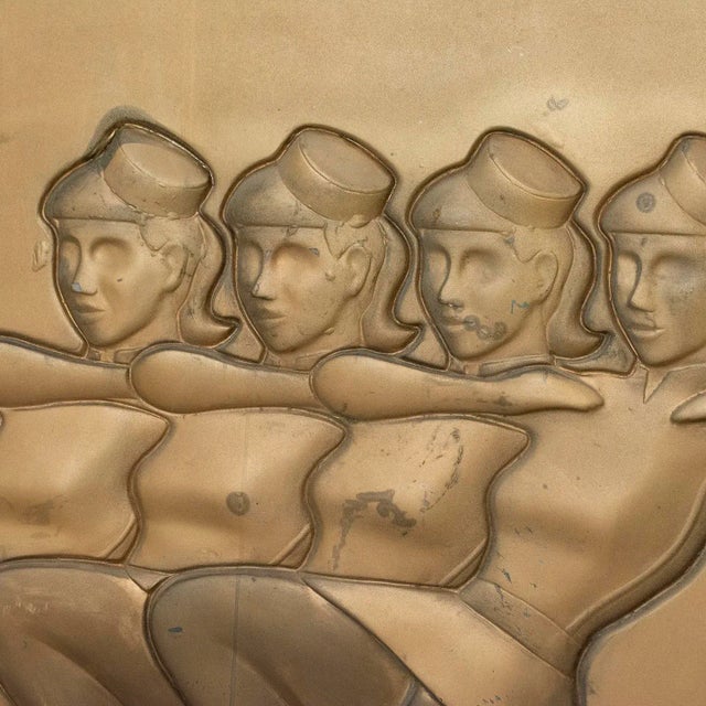 1990s Rockettes Art Deco Style Decorative Panel by Mark Yurkiw For Sale - Image 5 of 7
