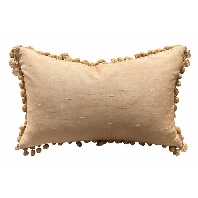 French Aubusson Needlepoint & Silk Down Designer Pillow For Sale In Los Angeles - Image 6 of 6