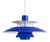 Poul Henningsen Ph5 Mini Pendant for Louis Poulsen in All Blue For Sale
