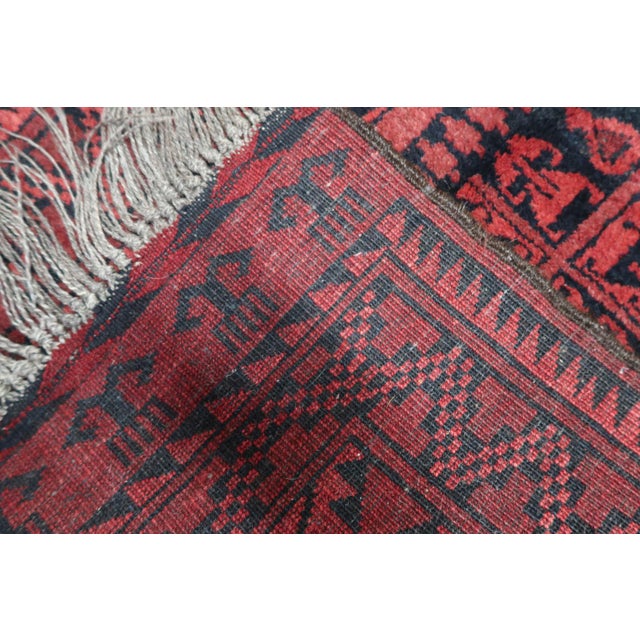 Textile 1940s, Handmade Vintage Afghan Ersari Rug 2.2' X 2.9' For Sale - Image 7 of 12