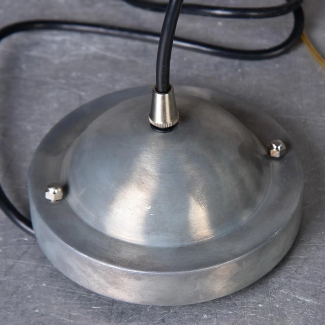 Mid Century Italian Hanging Aluminum Three Light Fixture For Sale - Image 9 of 11