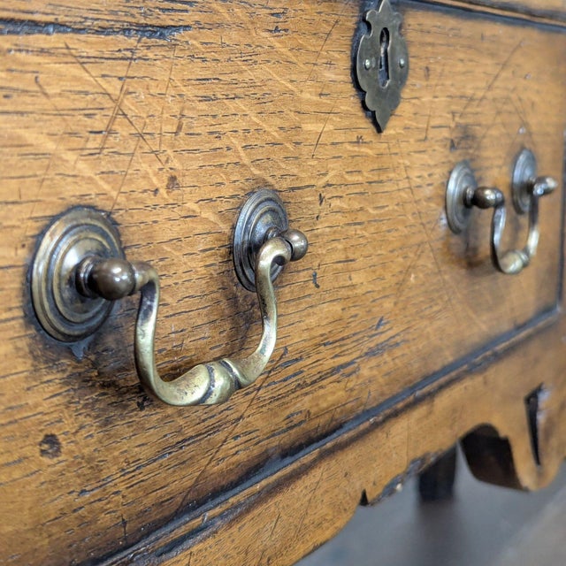Vintage Four Drawer Wood Console Table For Sale - Image 9 of 11