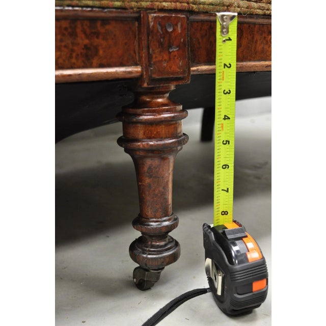 Antique Eastlake Victorian Carved Burl Walnut Parlor Set Sofa & 2 Chairs - 3 PCS For Sale - Image 15 of 18