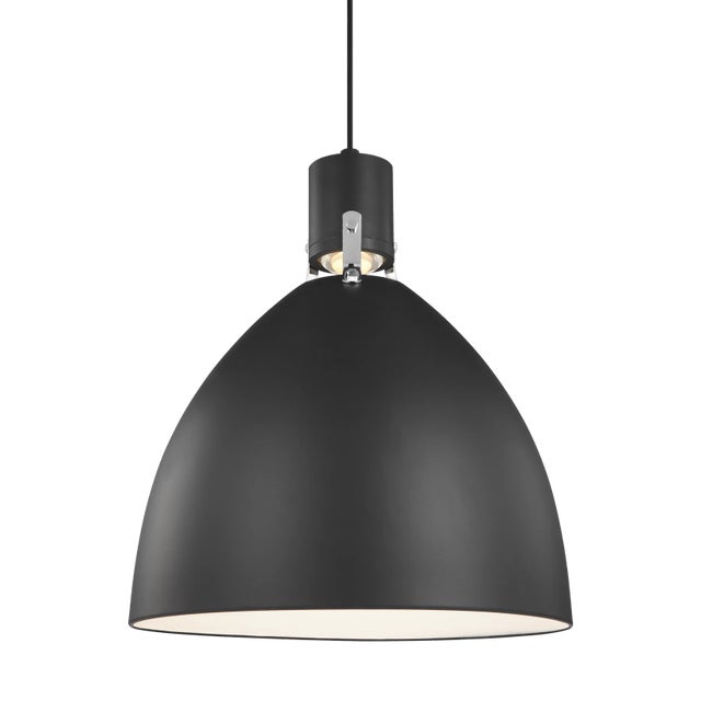 Sean Lavin by Visual Comfort Studio Brynne Medium LED Pendant, Matte Black For Sale In Greenville, SC - Image 6 of 7