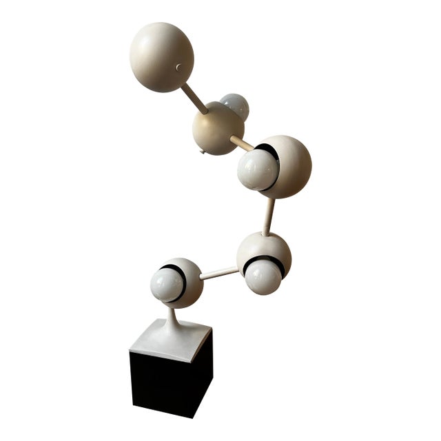 1970s Sculptural Eyeball Atom Lamp in White For Sale