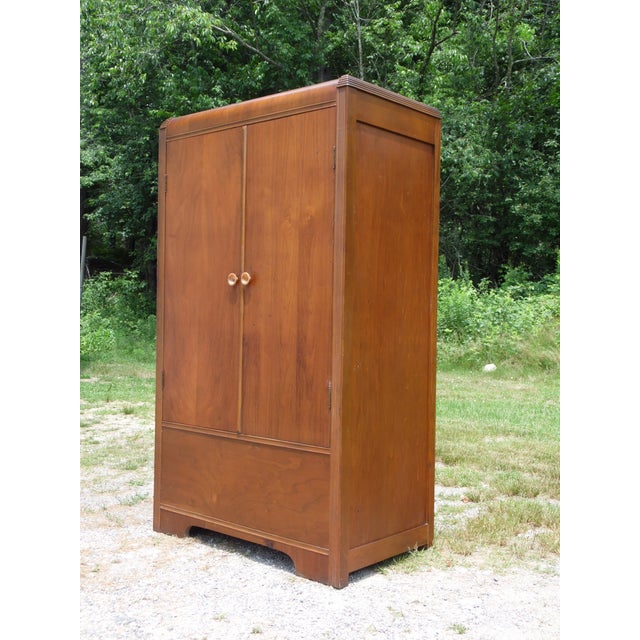 Vintage Vaughan Bassett Art Deco Waterfall Chifferobe Armoire Wardrobe Closet Chairish