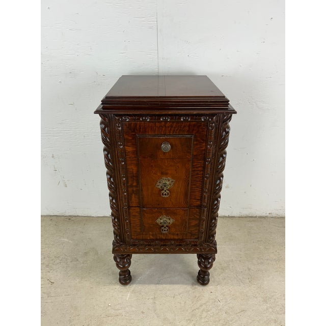 Jacobean Antique Jacobean Gothic Carved Walnut Chest of Drawers For Sale - Image 3 of 12