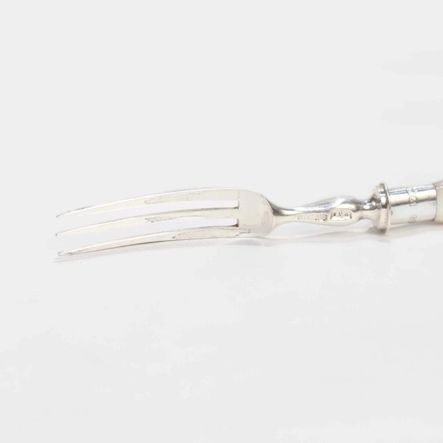 Antique English Sterling Silver & Mother-of-Pearl Cased 24-Piece Dessert Service For Sale - Image 16 of 18