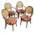 1950s Radomsko Cane Back Bentwood Dining Arm Chairs Set of Four For Sale
