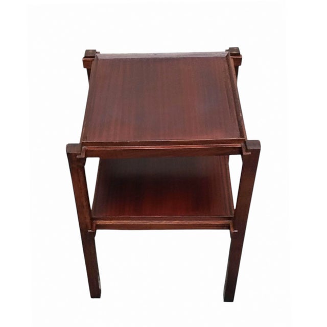 Wood Two-Tier Wooden Sade Table attributed to Carlo Scarpa, Italy, 1950s For Sale - Image 7 of 7