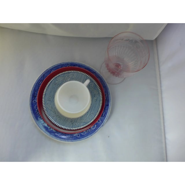 1950s Vintage Mismatched Lunch Settings - Set of 5 For Sale - Image 5 of 7