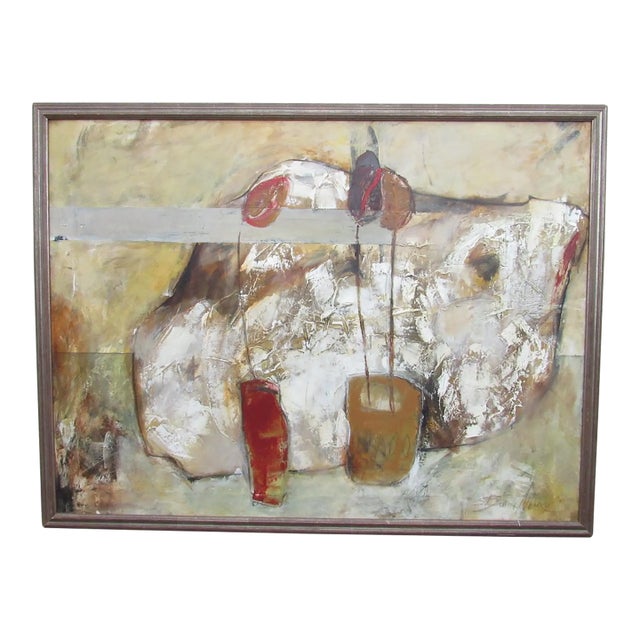 Large Modernist Abstract Painting by Darina Marko For Sale